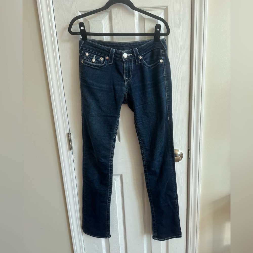 TRUE RELIGION Slim Straight Denim Jeans Size 27 - Picture 2 of 7